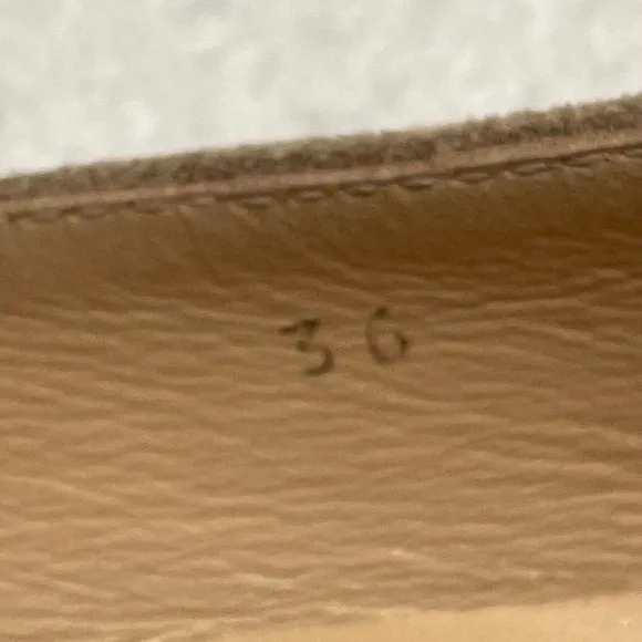 Ron White Delilah Suede Espadrille Loafer 36/US 5.5 Beige Slip On Made in Italy