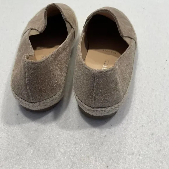 Ron White Delilah Suede Espadrille Loafer 36/US 5.5 Beige Slip On Made in Italy