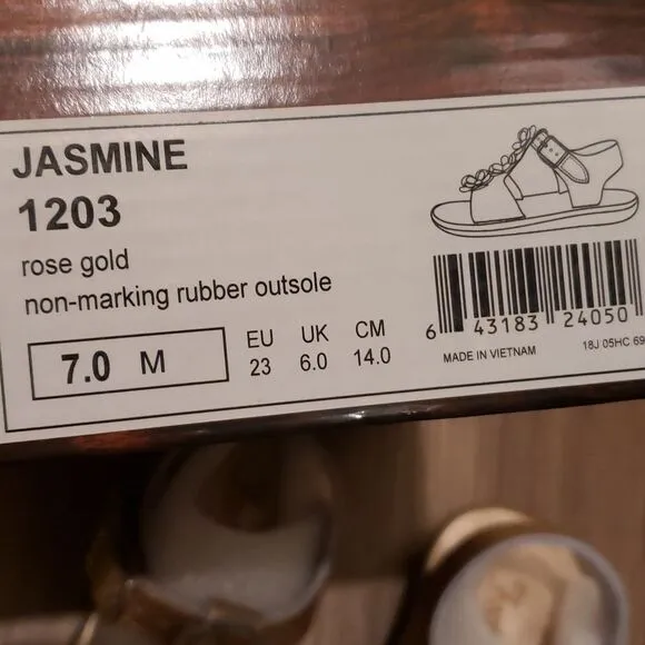 Rose Gold sandals footmates