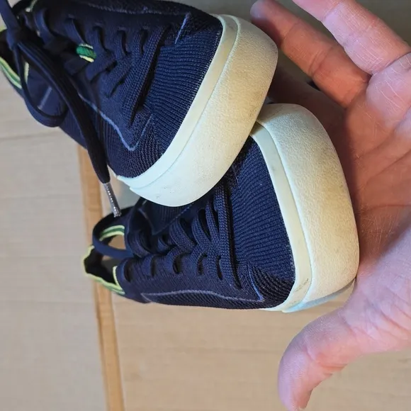 Rothy's Black and Green Sneakers