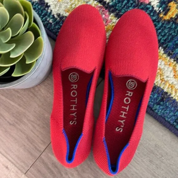 Rothys dark red size 5.5 woman’s flat loafers