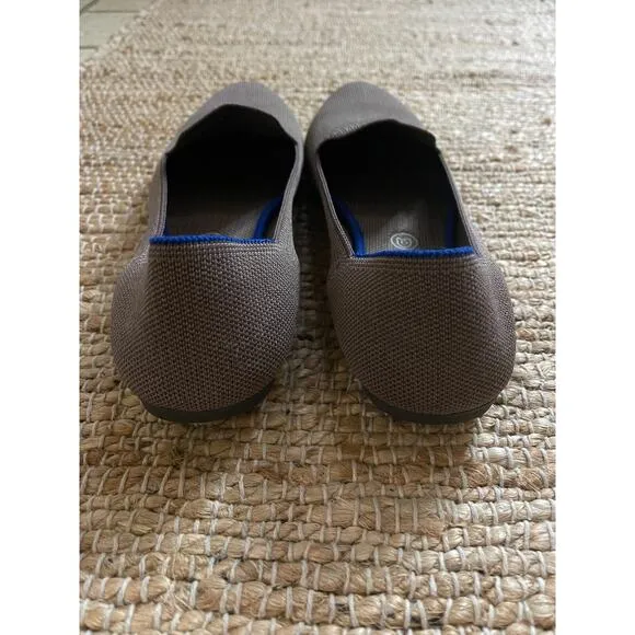 Rothys Flats 12 Loafers Mocha Gray Round Toe Comfort Ballet Shoes Slip On