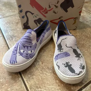 Rothy's Go Chase Slip On‎ Sneakers Cat &amp; Mouse Size 12 Retired pattern U…
