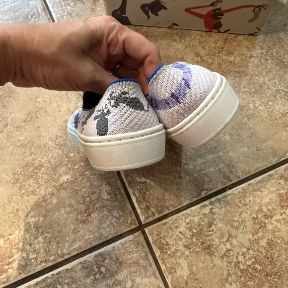 Rothy's Go Chase Slip On‎ Sneakers Cat &amp; Mouse Size 12 Retired pattern U…