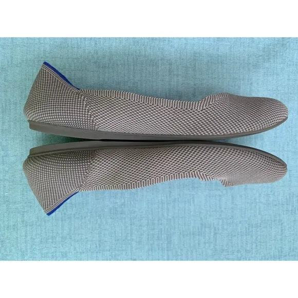 Rothy's Gray Round Toe Flats w/Blue Accent &amp; Red Insoles Women's US 11