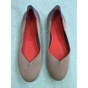 Rothy's Gray Round Toe Flats w/Blue Accent &amp; Red Insoles Women's US 11