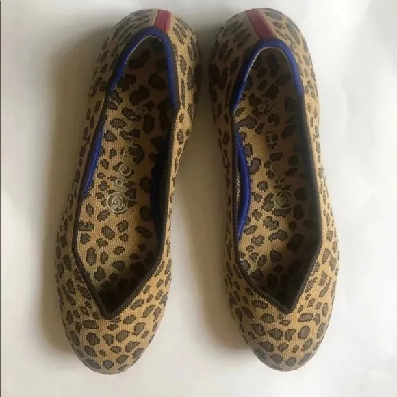 Rothy’s Leopard animal print Flats Loafers size 8