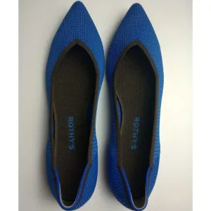 Rothy's Retired Lazuli Vibrant Blue The Point Flats Shoes Size 11 NWOB