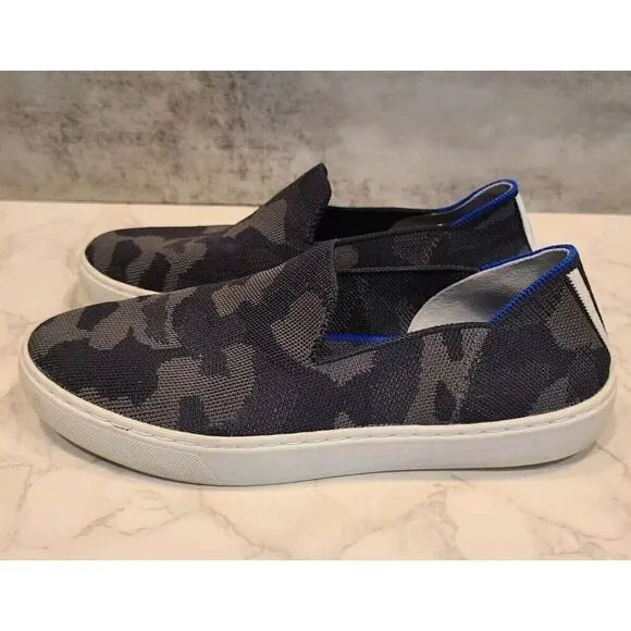 Rothys Shoes The Original Sneaker Womens Size 8.5 Gray/Knit Camo Slip On Comfort