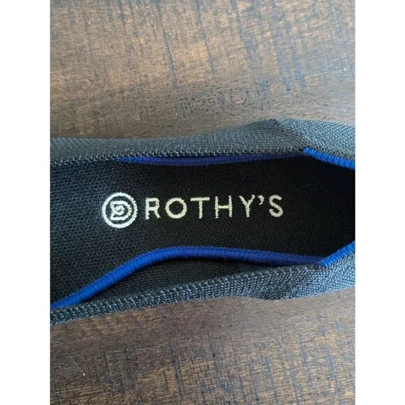 Rothy's Shoes The Point in Black Washable Flats Shoes - Size 8