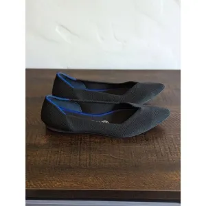 Rothy's Shoes The Point in Black Washable Flats Shoes - Size 8
