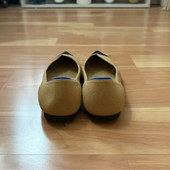 Rothy’s Tan/Black The Point II In Love Insole Comfort Flats in Camel Captoe 8.5