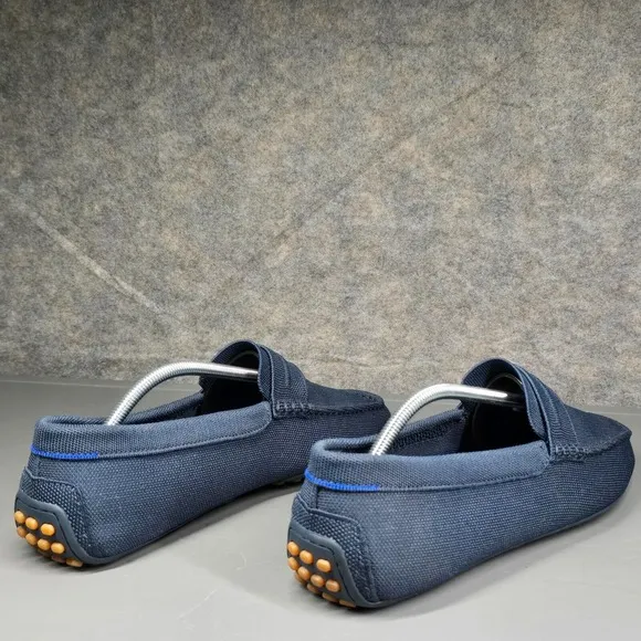 Rothy's The Driving Mens 12.5‎ Loafer Blue Knit Fabric Slip On Casual Shoes