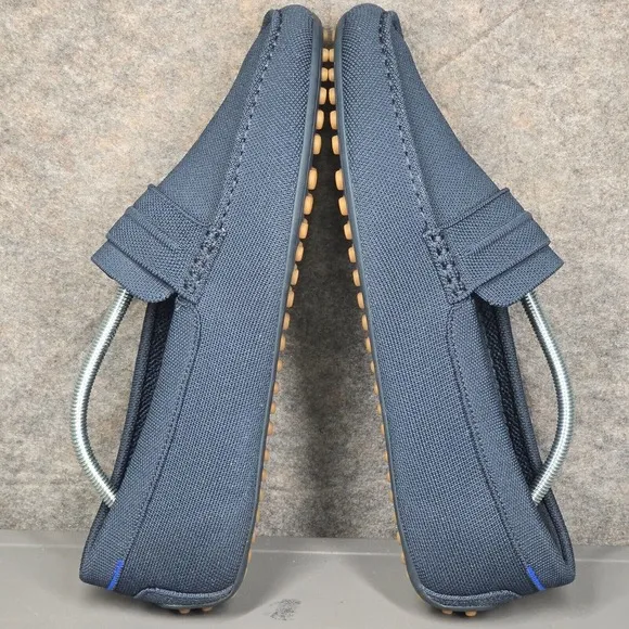 Rothy's The Driving Mens 12.5‎ Loafer Blue Knit Fabric Slip On Casual Shoes