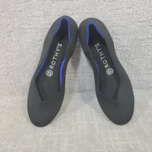 Rothy's The Flat Women's Size 7.5 Black Solid Round Toe Slip On Ballet Shoes