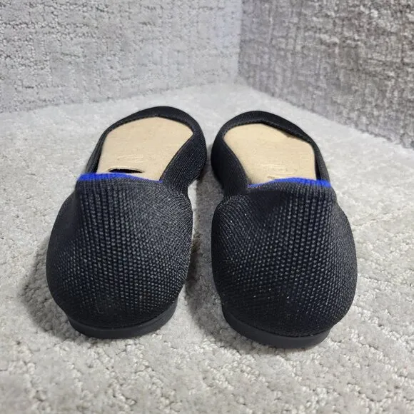 Rothys The Flat Women's Size 7.5 US Black Solid Round Toe Slip on Flat Shoes