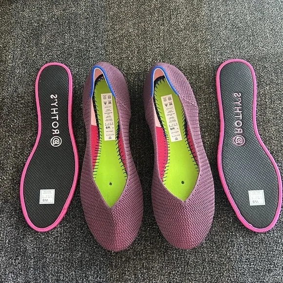 Rothy's The Flats Women's  Berry Lattice Stitch Slip On Shoes