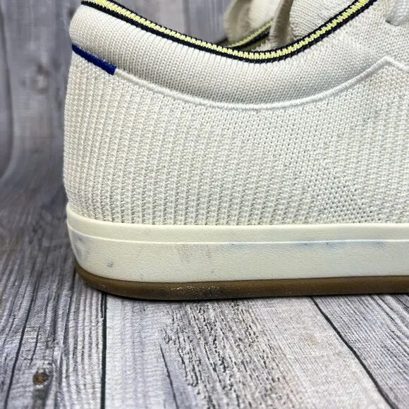 Rothy's The Lace Up Sneaker Vanilla Women’s 8 US Fabric Casual Shoes