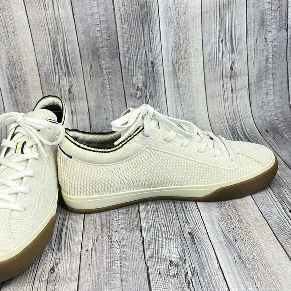 Rothy's The Lace Up Sneaker Vanilla Women’s 8 US Fabric Casual Shoes