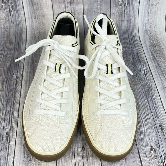 Rothy's The Lace Up Sneaker Vanilla Women’s 8 US Fabric Casual Shoes
