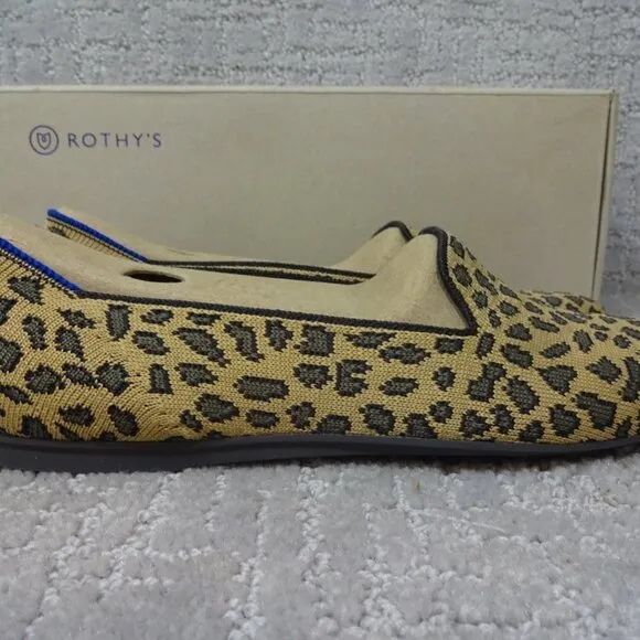 Rothys The Loafers Spotted Cheetah Print Round Toe Slip on Shoes Multiple Sizes