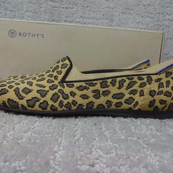 Rothys The Loafers Spotted Cheetah Print Round Toe Slip on Shoes Multiple Sizes