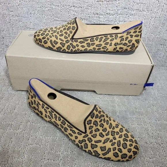 Rothys The Loafers Spotted Cheetah Print Round Toe Slip on Shoes Multiple Sizes