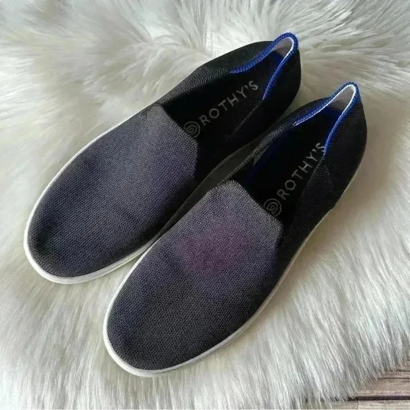 Rothy’s The Original Slip On Sneakers Shoes Sz 9 Black