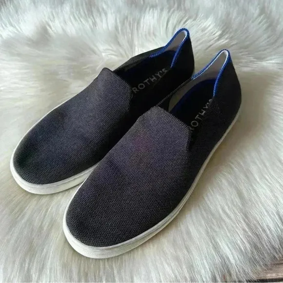 Rothy’s The Original Slip On Sneakers Shoes Sz 9 Black