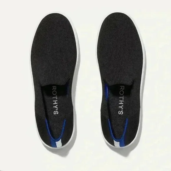 Rothy’s The Original Slip On Sneakers Shoes Sz 9 Black