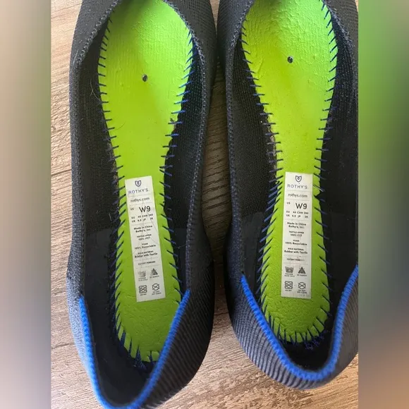 Rothy’s The Point Flats   Extra set of Unopened Insoles - Black Solid, size 9