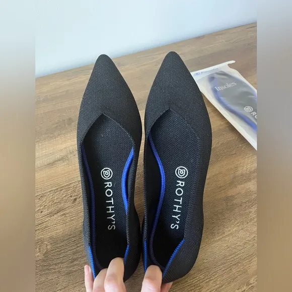 Rothy’s The Point Flats   Extra set of Unopened Insoles - Black Solid, size 9
