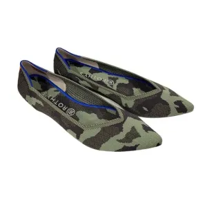 Rothy's The Point Olive Camo Flats Slip On Womens Shoes Size 12 Green WORN ONCE