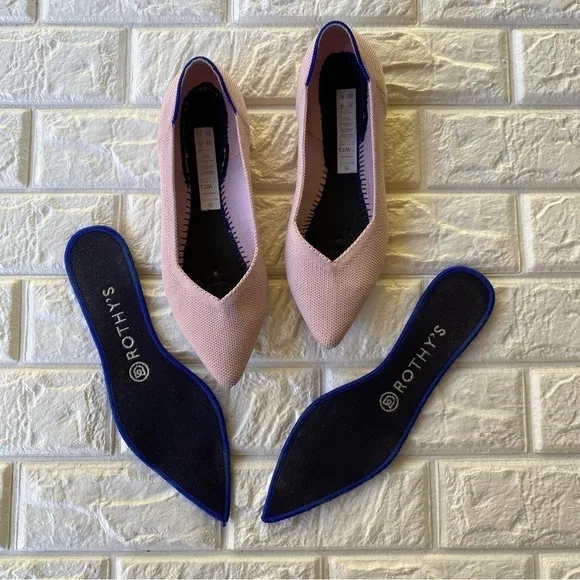 Rothy’s The Point Pink Flat Slip On Shoes Size 7.5