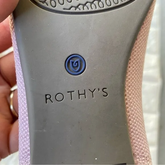 Rothy’s The Point Pink Flat Slip On Shoes Size 7.5