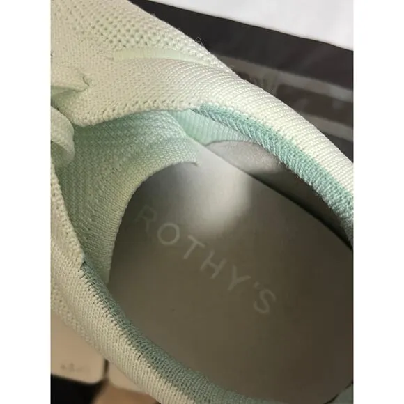 Rothy's The RS02 Sneaker Mint Green Knit Casual Lifestyle Lace Up Shoes Size 9.5