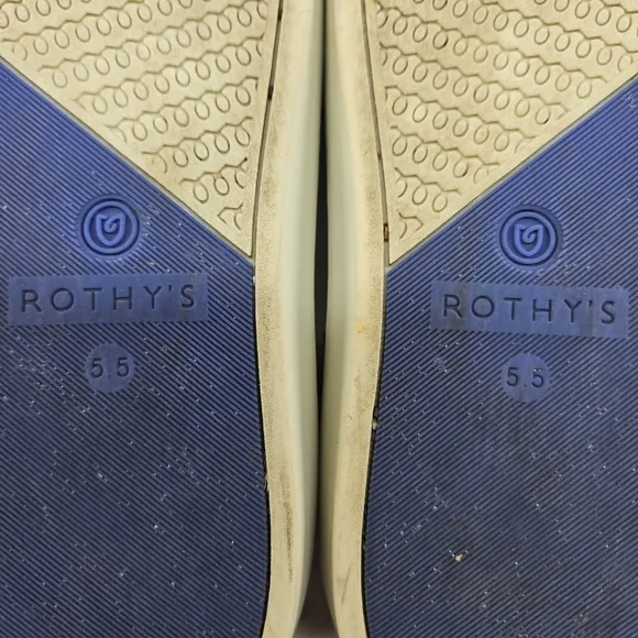 Rothy's The Sneaker Maritime Lattice Stitch‎ Navy Slip On Shoes Womens Size 5.5