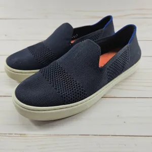 Rothy's The Sneaker Maritime Lattice Stitch‎ Navy Slip On Shoes Womens Size 5.5