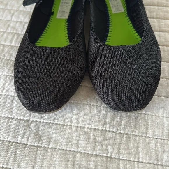 Rothy’s The Square Mary Jane ballet flats shoes, Black 6.5
