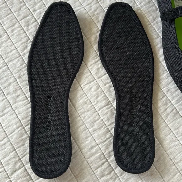 Rothy’s The Square Mary Jane ballet flats shoes, Black 6.5