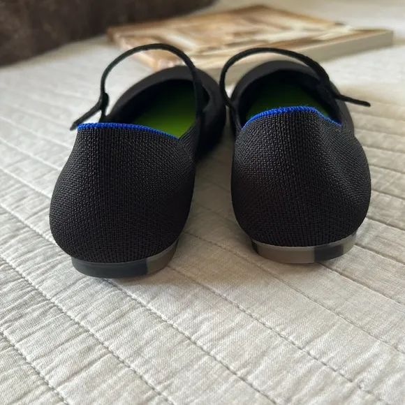 Rothy’s The Square Mary Jane ballet flats shoes, Black 6.5