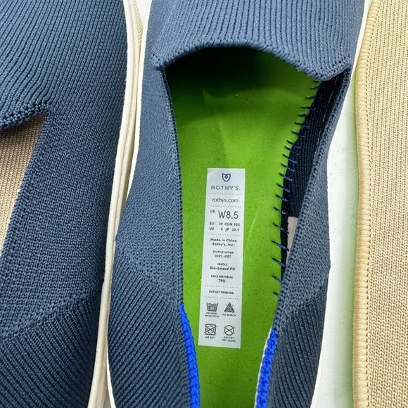 Rothy's Women's Blue The Original Slip On Soft Sneaker Size 8.5 NWOB