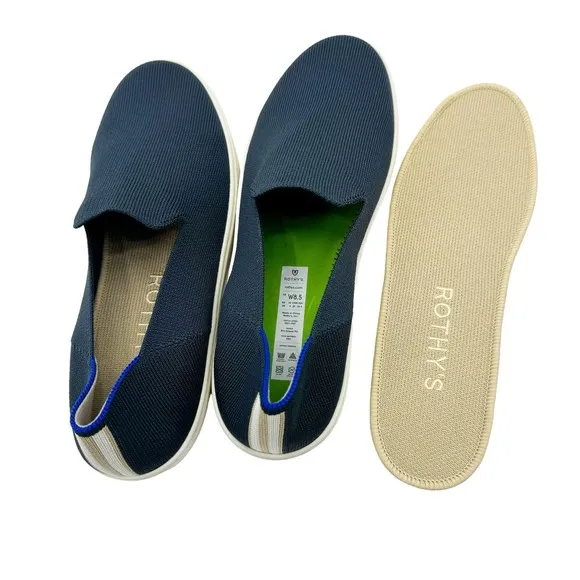 Rothy's Women's Blue The Original Slip On Soft Sneaker Size 8.5 NWOB