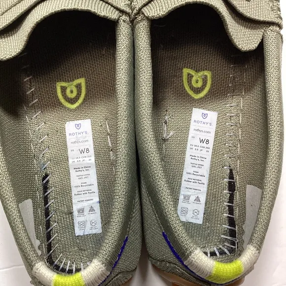Rothy’s women’s martini olive green sage loafers