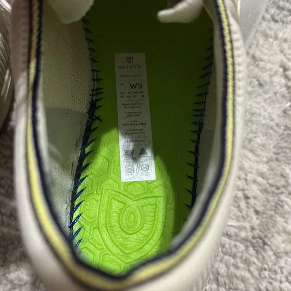 Rothy’s Women’s Sz‎ 9 Off White The Lace Up Sneakers