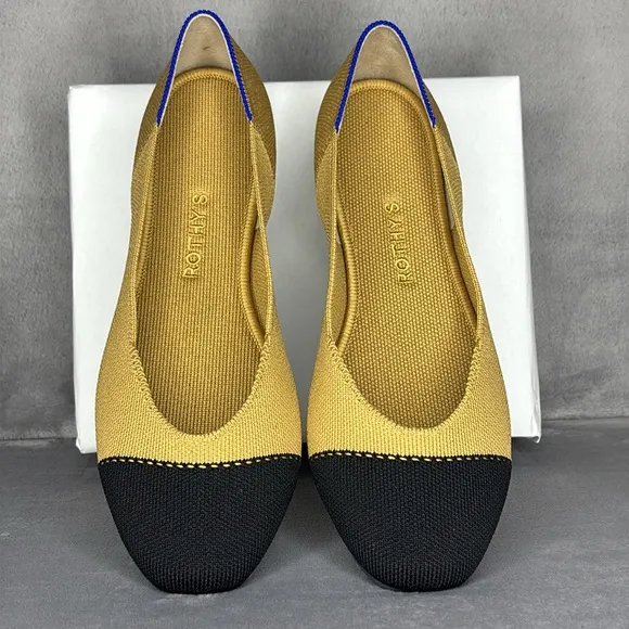 🔥🔥🔥Rothy's Women's Tan and Black Flats Size: 10.5🔥🔥🔥