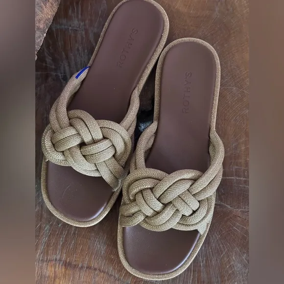 Rothy's Women's Tan Slide Summer Sandals