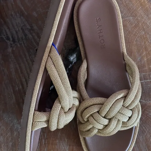 Rothy's Women's Tan Slide Summer Sandals