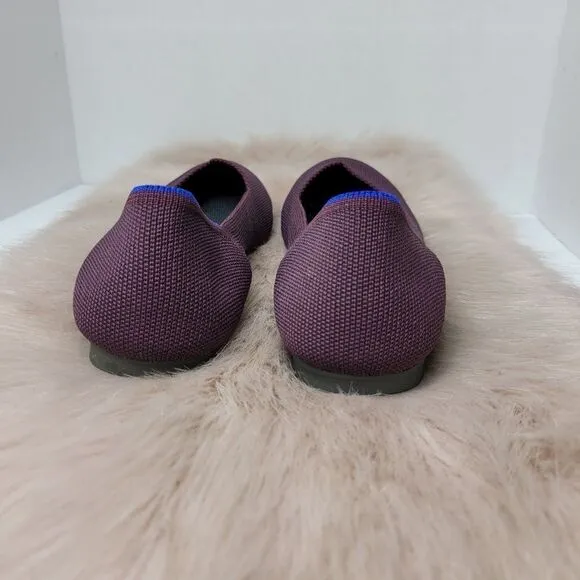 Rothy's Retired Wine Purple Flats Shoes Size 8.5