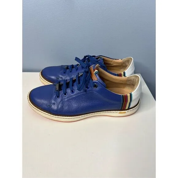 Royal Albartross Men’s 11 Golf Shoes Blue Leather Handmade Italy Spike Less Rain